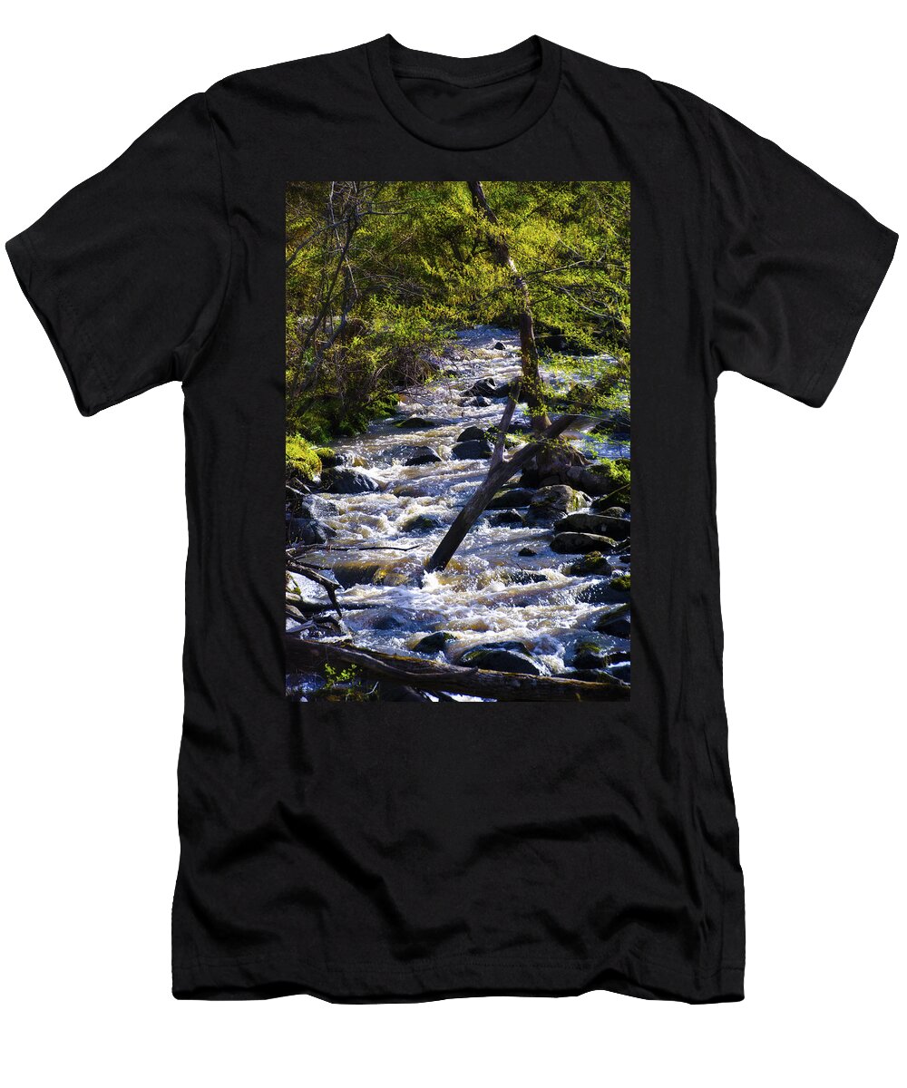 Babbling T-Shirt featuring the photograph Babbling Brook by Bill Cannon