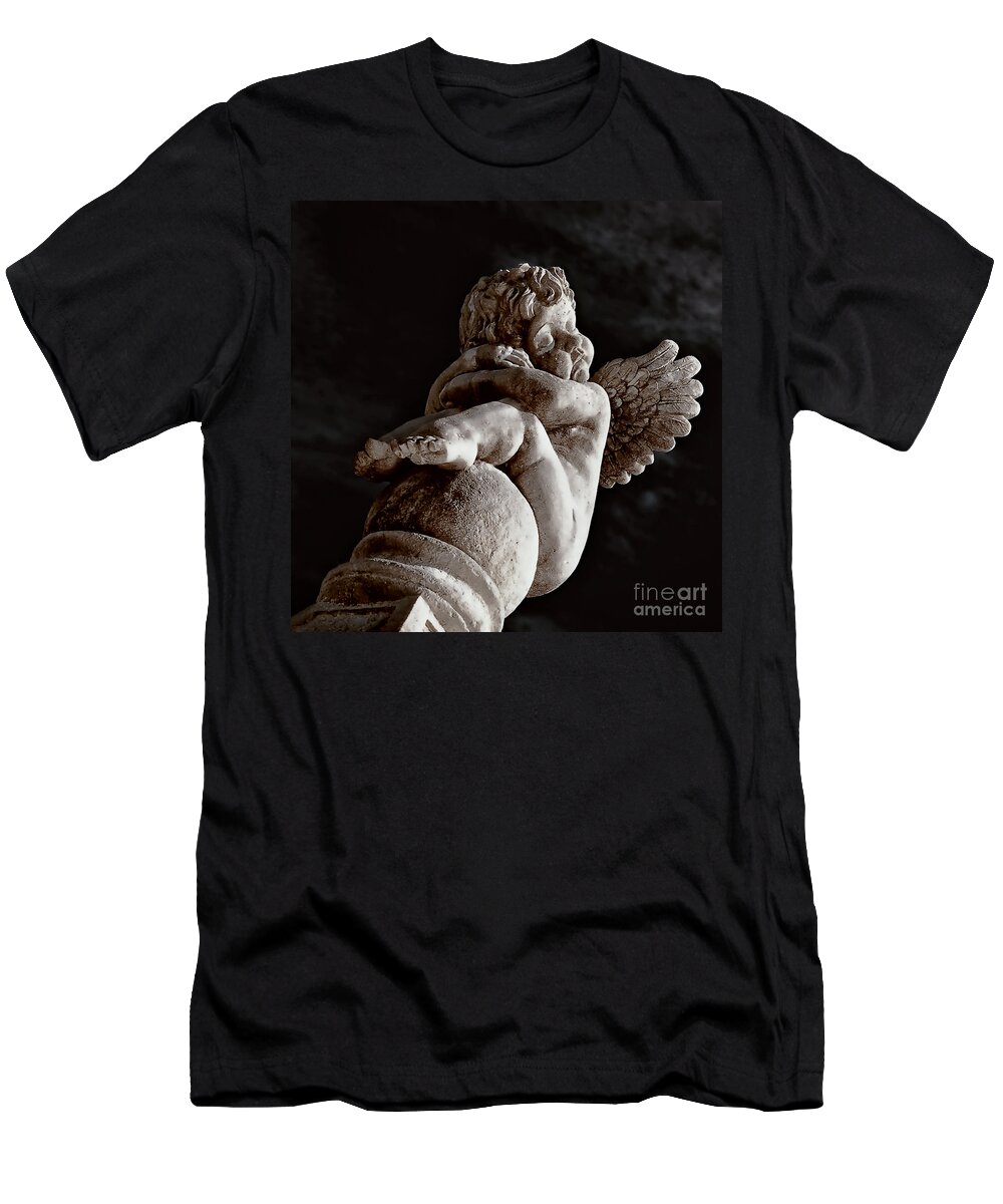 Baby T-Shirt featuring the photograph Baby Angel Statue New Orleans by Kathleen K Parker
