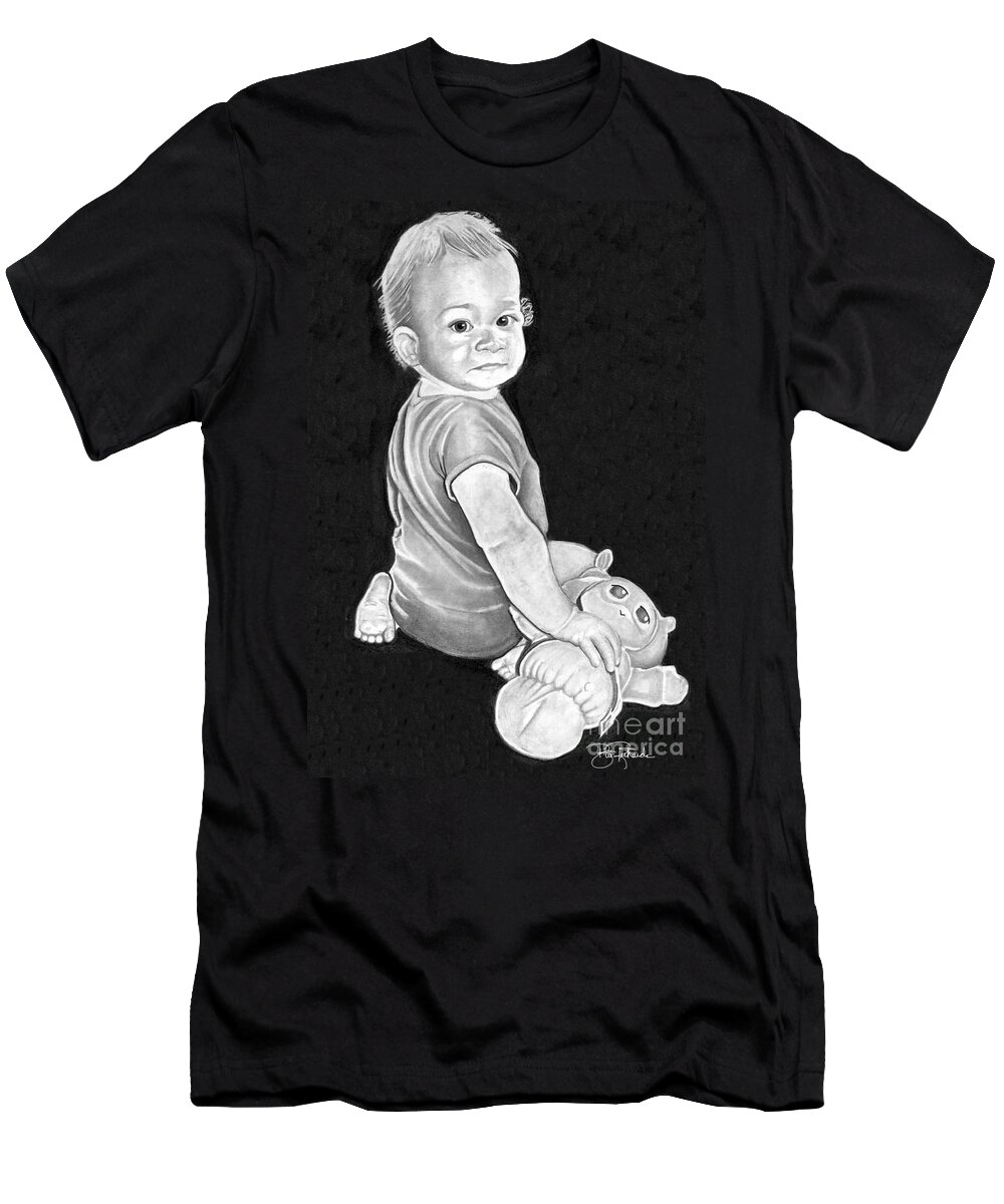 Pencil T-Shirt featuring the drawing Baby by Bill Richards