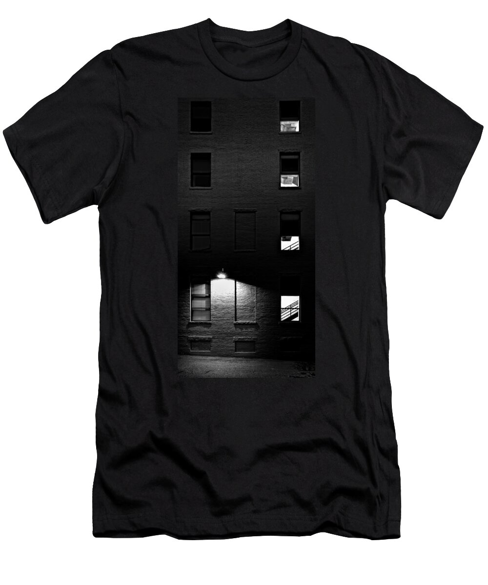 Architecture T-Shirt featuring the photograph Back Alley 330AM by Bob Orsillo