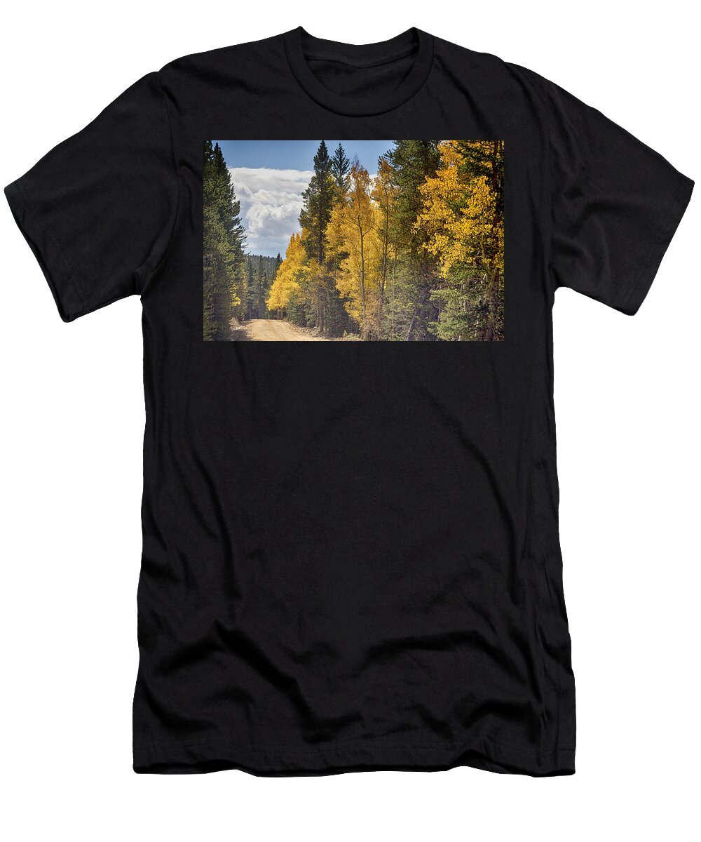 Autumn T-Shirt featuring the photograph Back Road To Autumn by James BO Insogna