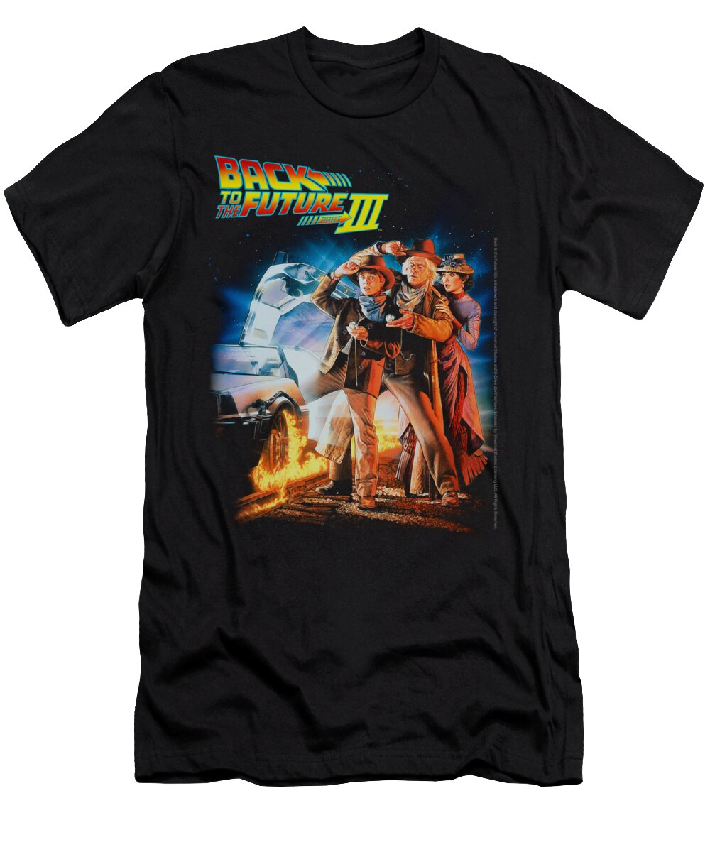 Movie T-Shirt featuring the digital art Back To The Future IIi - Poster by Brand A