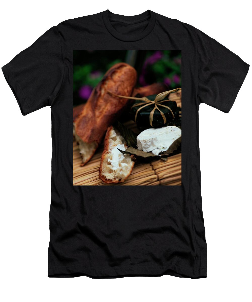 Diary T-Shirt featuring the photograph Baguettes And Banon Cheese by Romulo Yanes