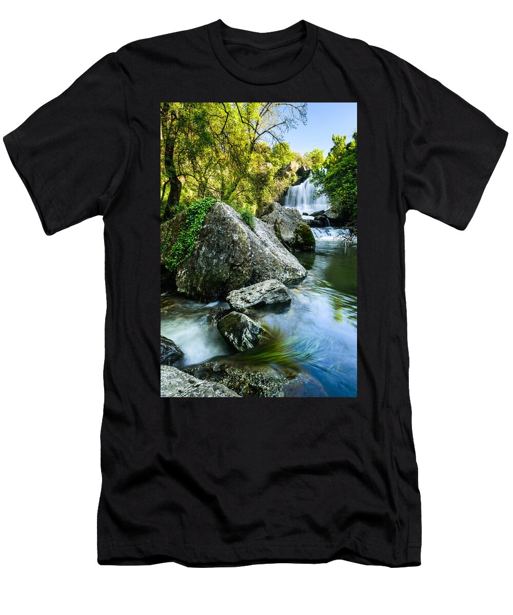 R T-Shirt featuring the photograph Bajouca Waterfall II by Marco Oliveira