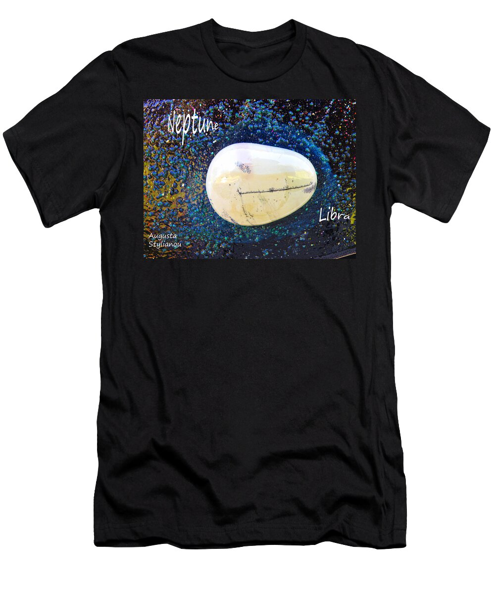 Augusta Stylianou T-Shirt featuring the painting Barack Obama Neptune by Augusta Stylianou