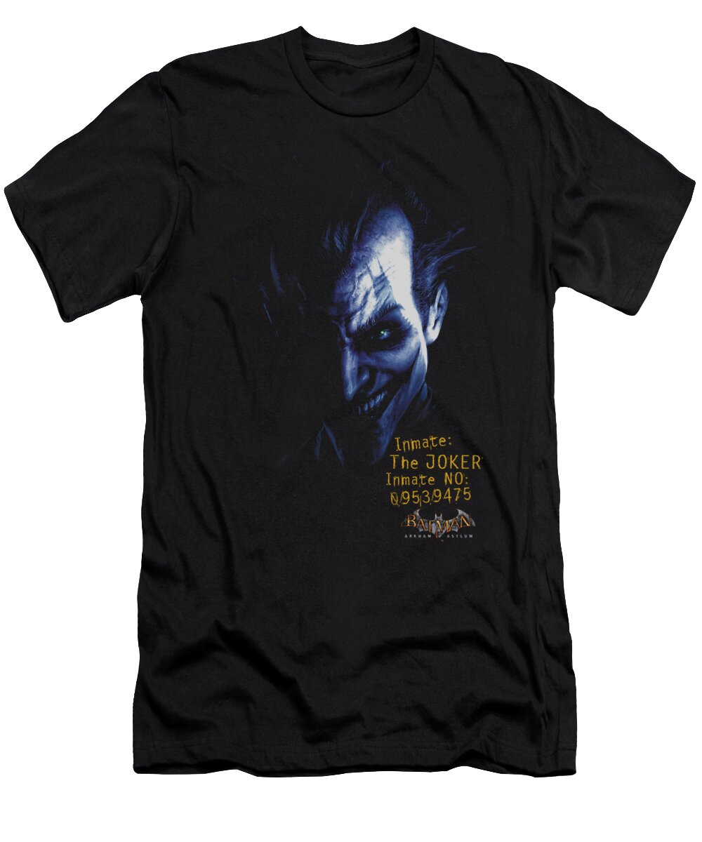 Arkham Asylum T-Shirt featuring the digital art Batman Aa - Arkham Joker by Brand A
