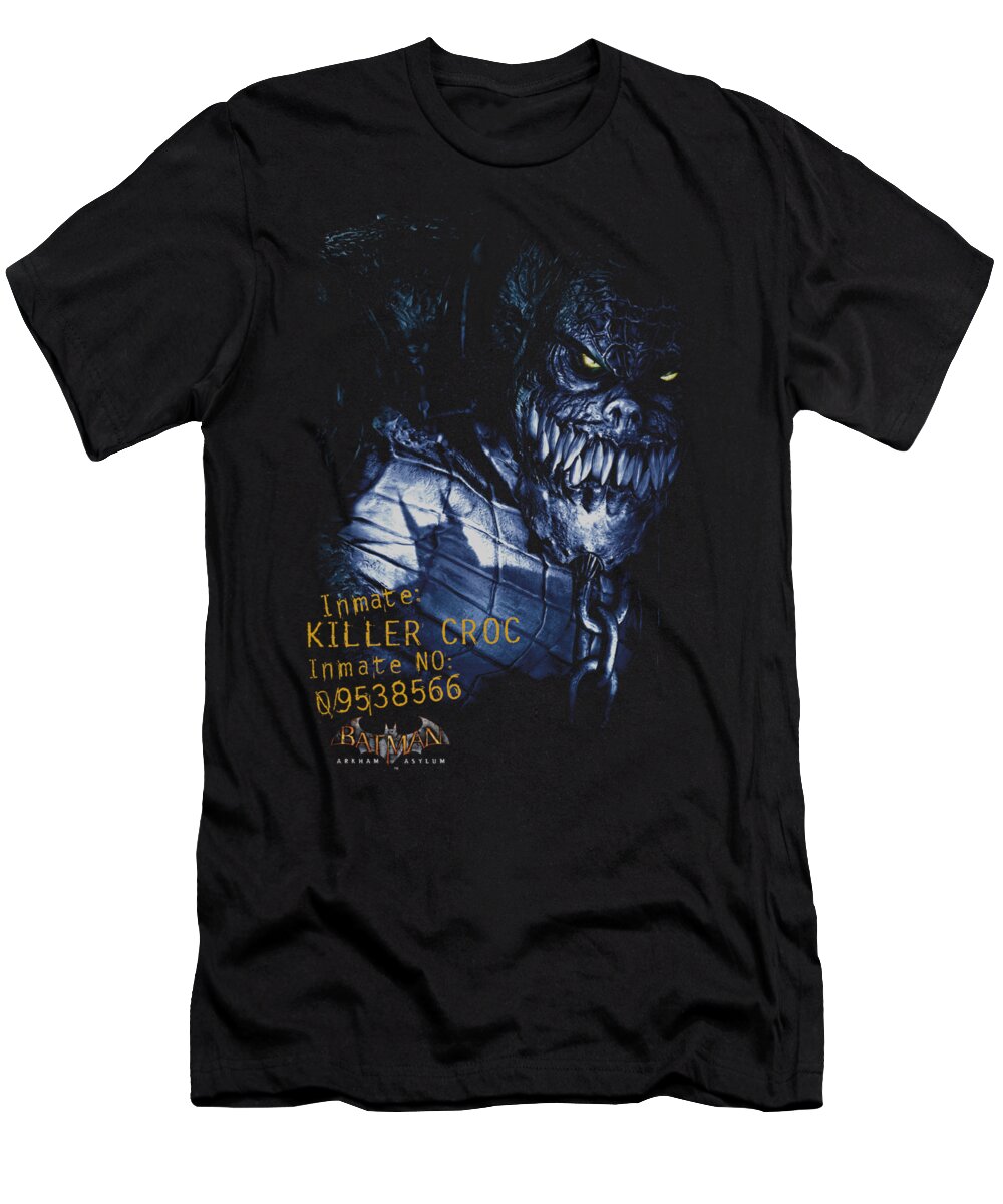 Arkham Asylum T-Shirt featuring the digital art Batman Aa - Arkham Killer Croc by Brand A