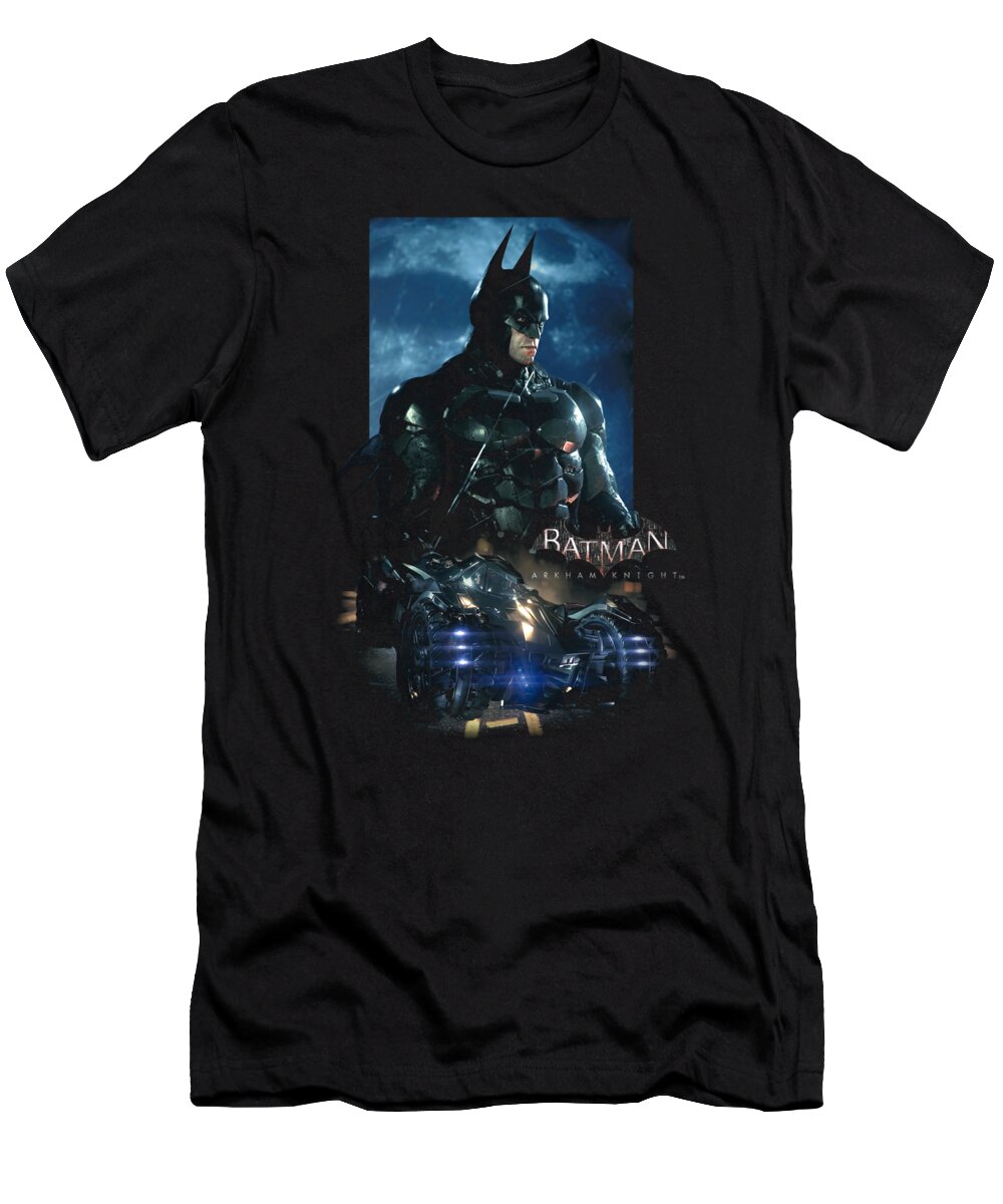  T-Shirt featuring the digital art Batman Arkham Knight - Batmobile by Brand A