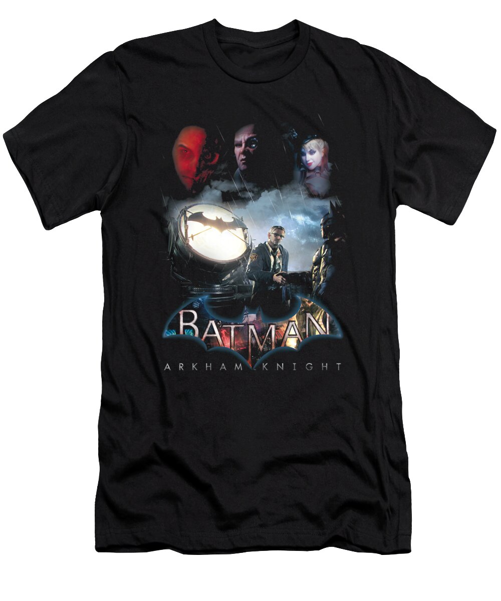  T-Shirt featuring the digital art Batman Arkham Knight - Villain Storm by Brand A