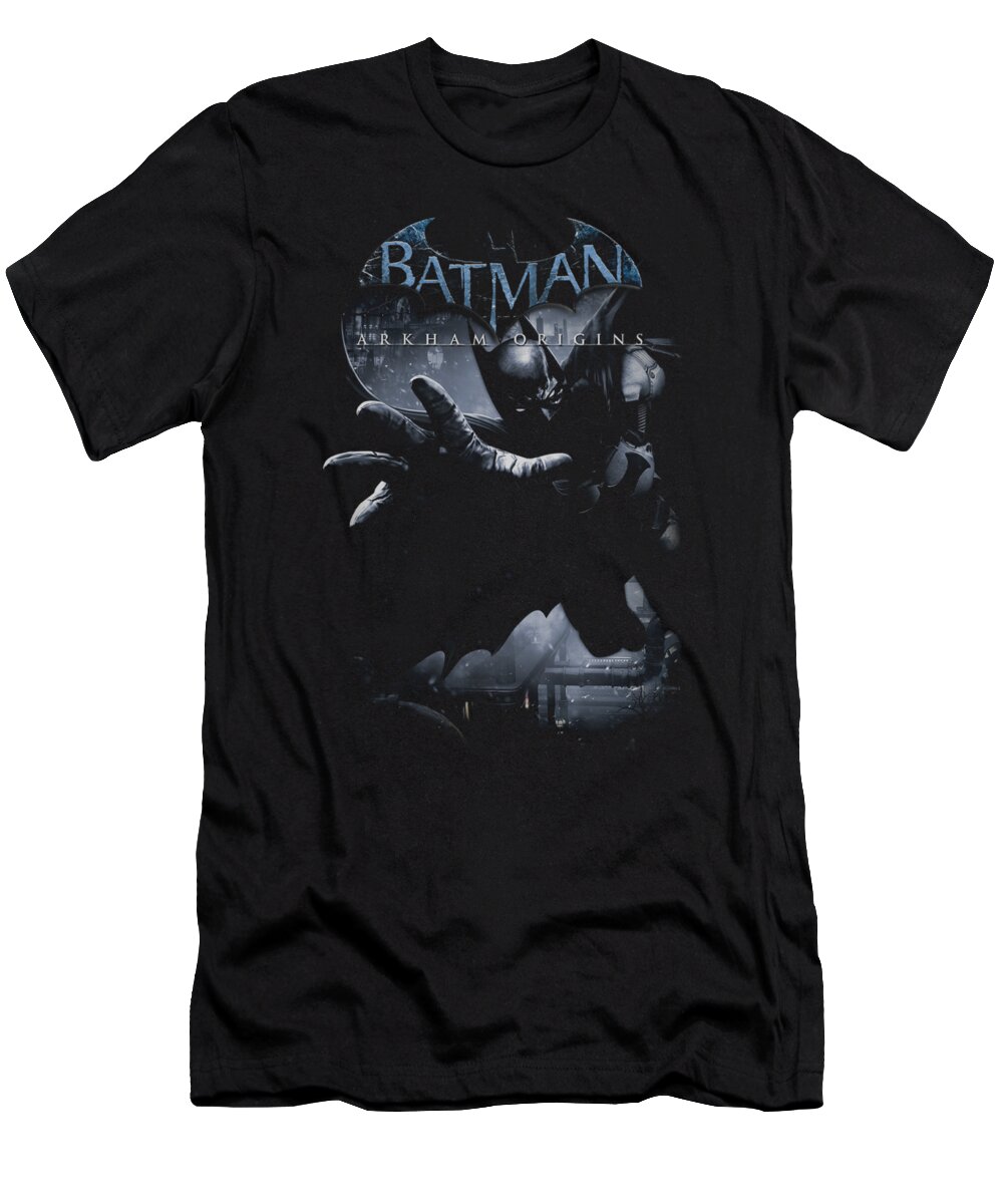 Batman T-Shirt featuring the digital art Batman Arkham Origins - Out Of The Shadows by Brand A