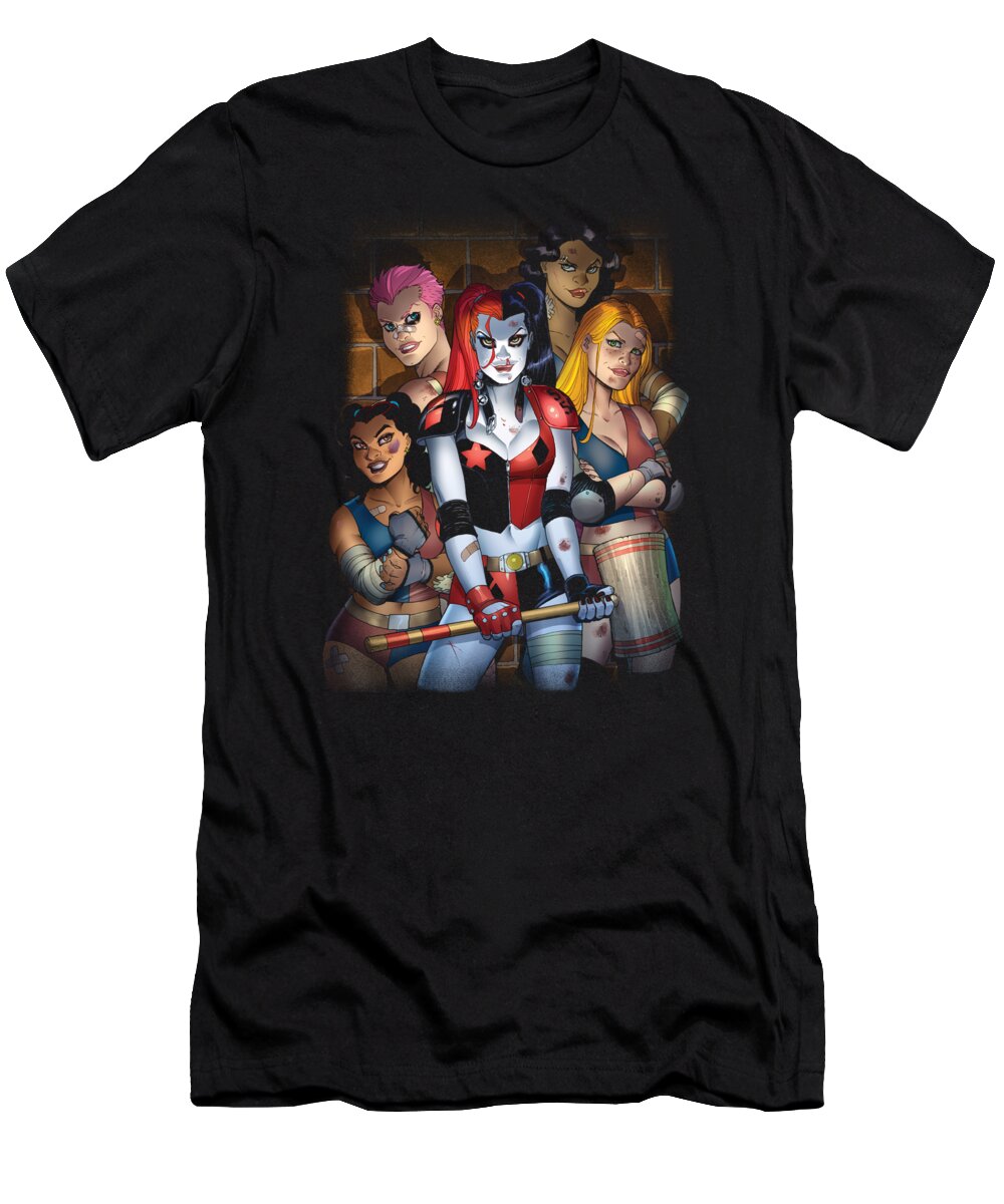 T-Shirt featuring the digital art Batman - Bad Girls by Brand A