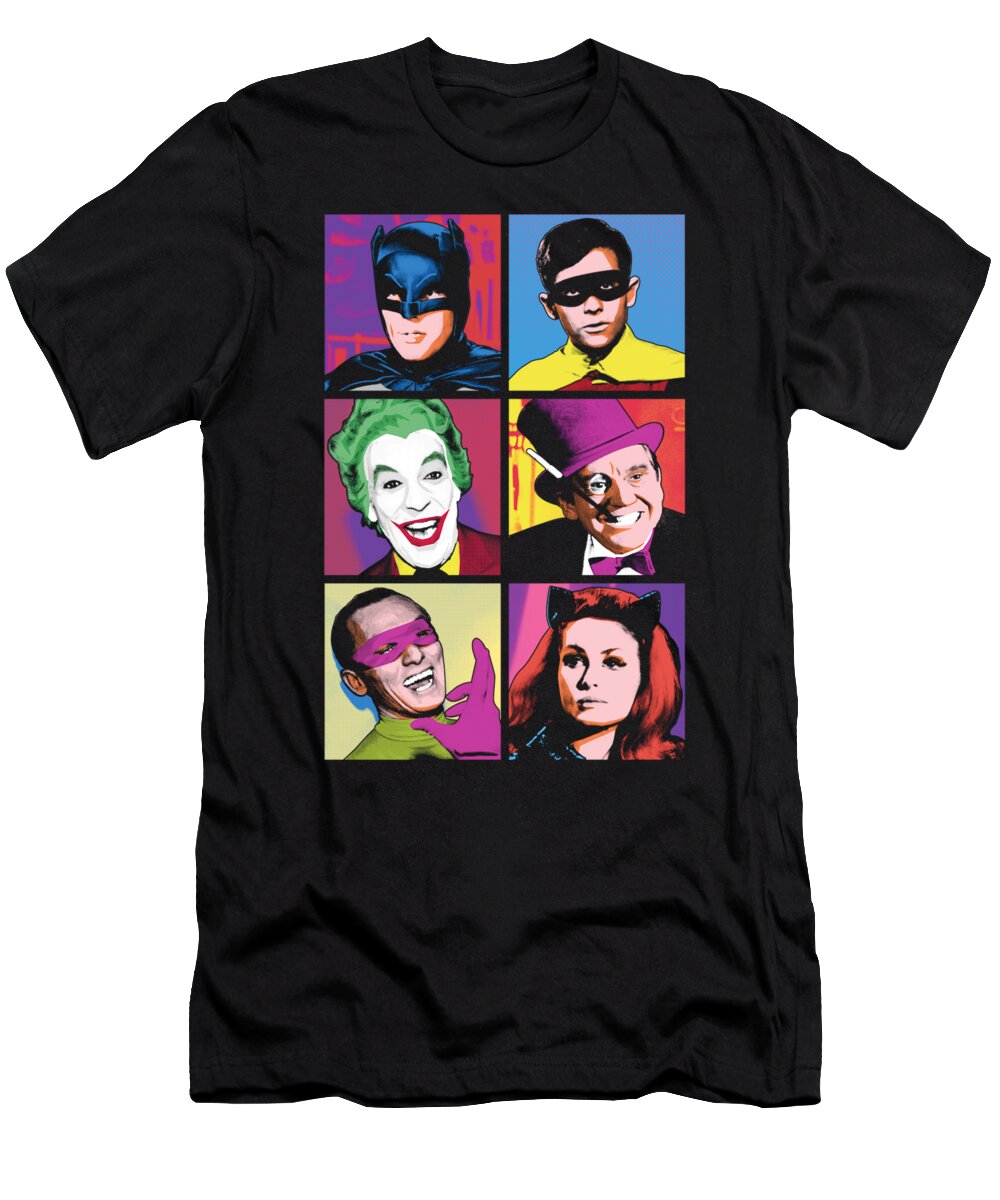  T-Shirt featuring the digital art Batman Classic Tv - Pop Cast by Brand A