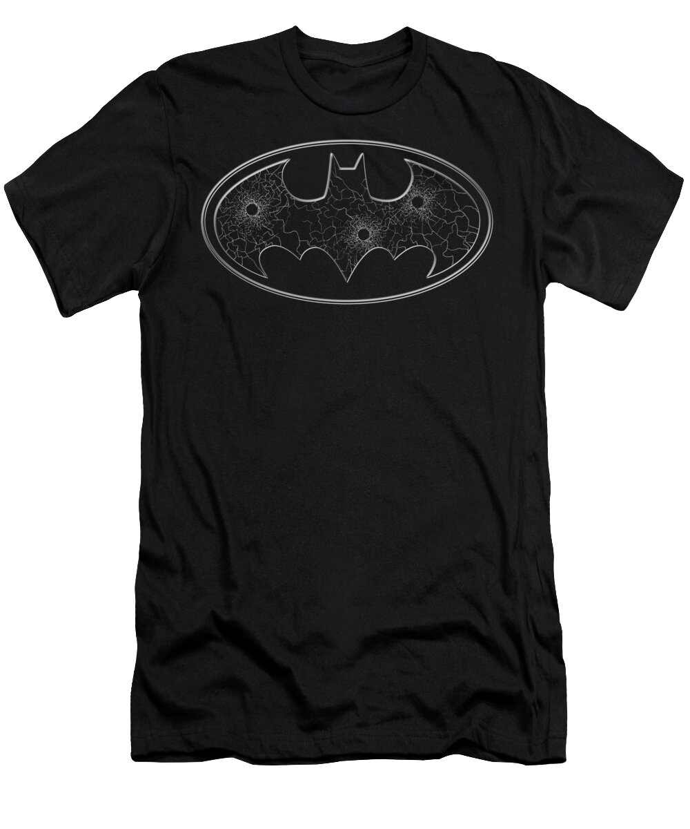 Batman T-Shirt featuring the digital art Batman - Glass Hole Logo by Brand A