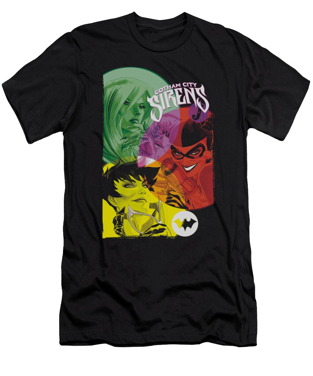 Batman T-Shirt featuring the digital art Batman - Gotham Sirens by Brand A