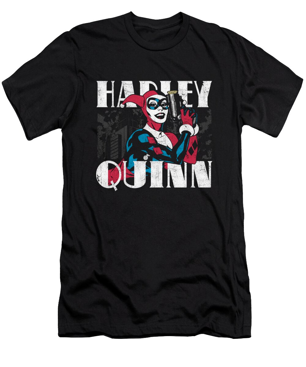  T-Shirt featuring the digital art Batman - Harley Bold by Brand A