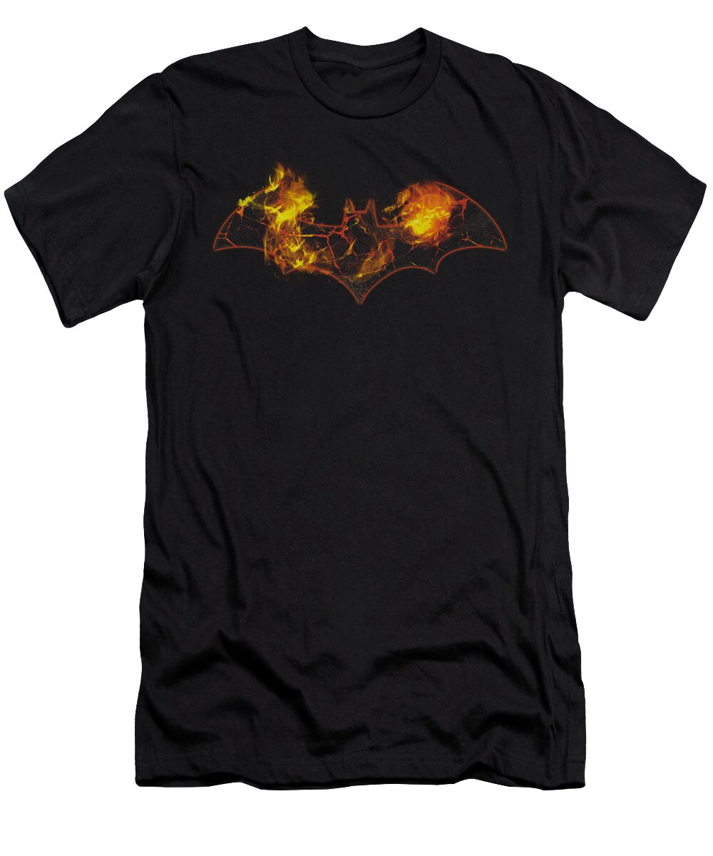 Batman T-Shirt featuring the digital art Batman - Molten Logo by Brand A