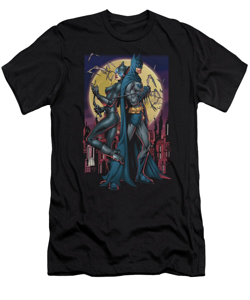 Batman T-Shirt featuring the digital art Batman - Paint The Town Red by Brand A