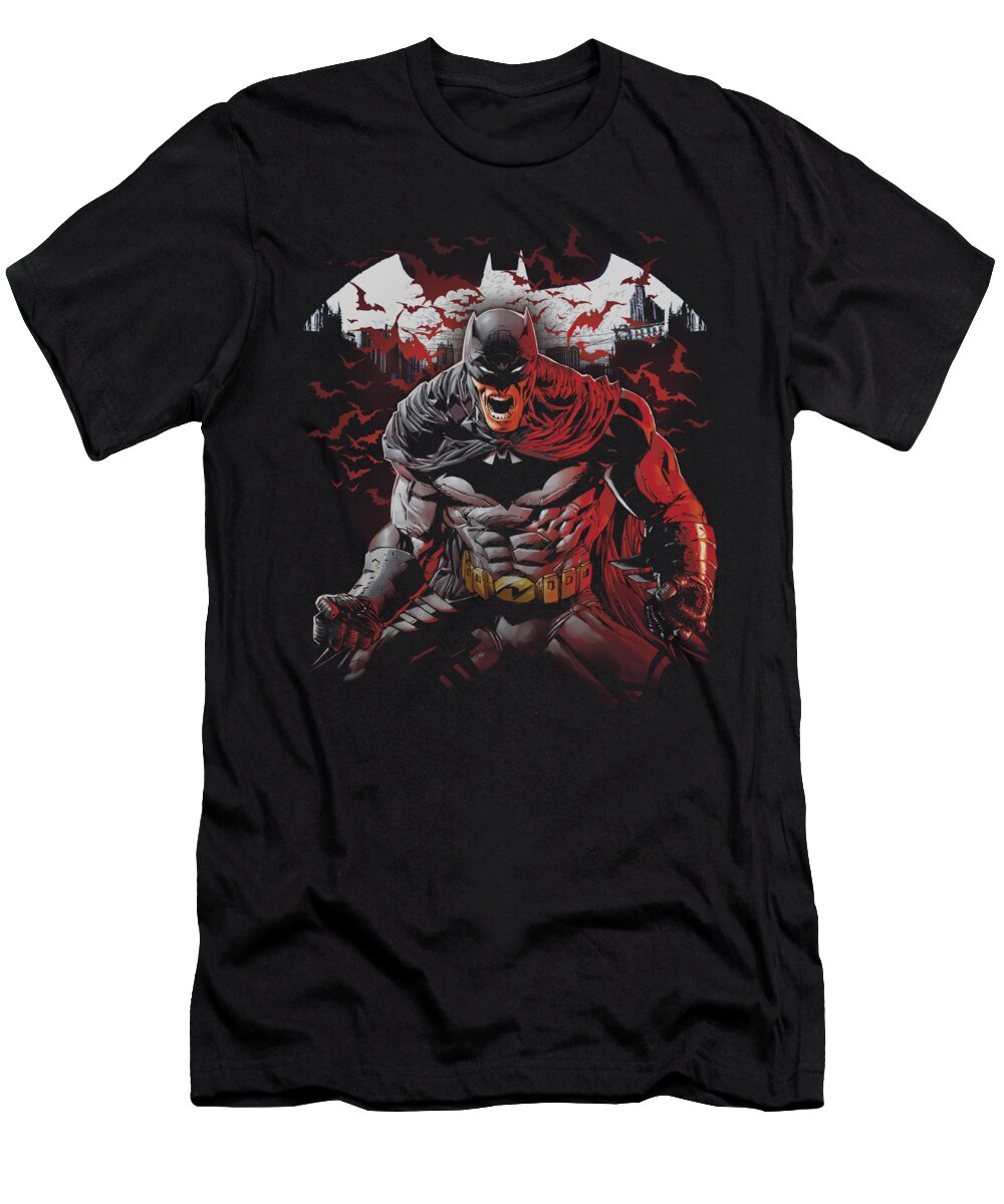 Batman T-Shirt featuring the digital art Batman - Raging Bat by Brand A