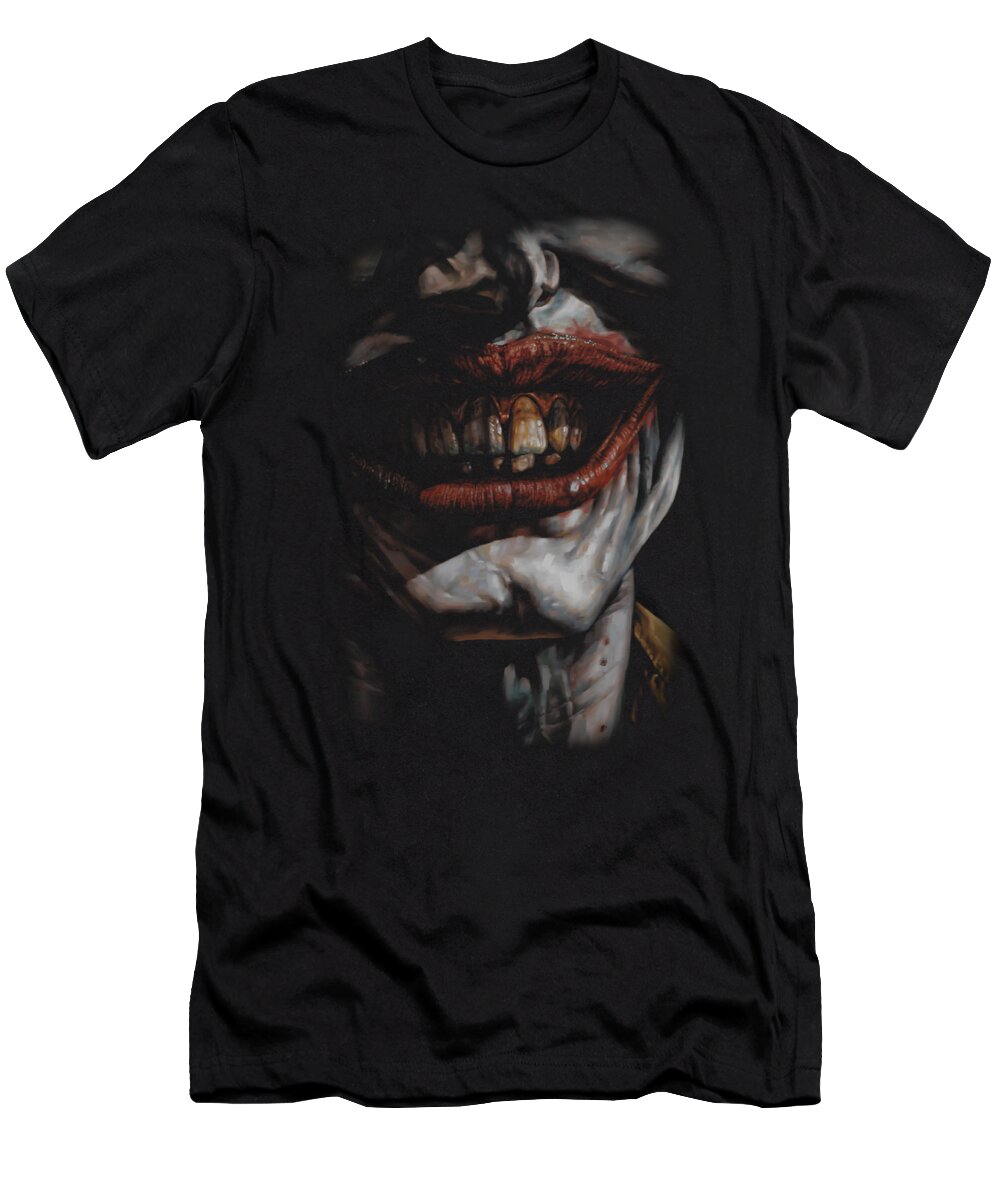  T-Shirt featuring the digital art Batman - Smile Of Evil by Brand A