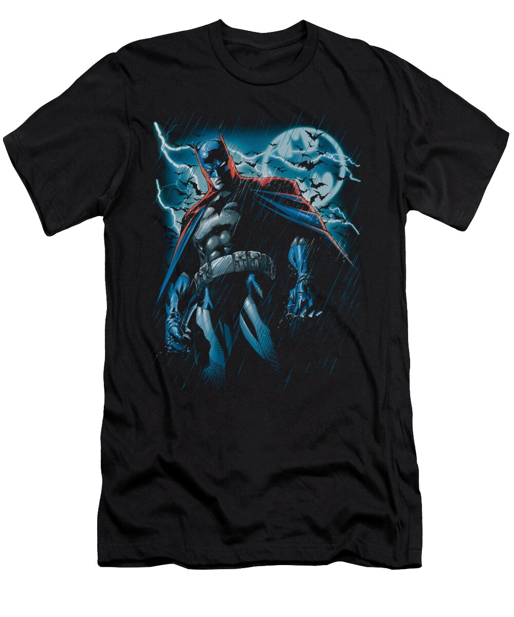  T-Shirt featuring the digital art Batman - Stormy Knight by Brand A