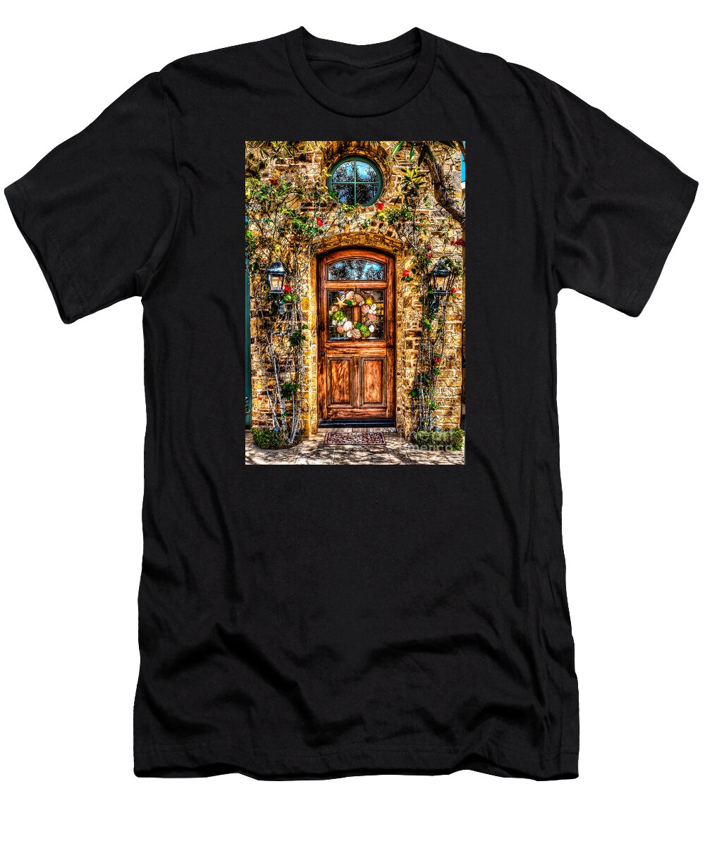 Door T-Shirt featuring the photograph Beautiful Entry by Jim Carrell