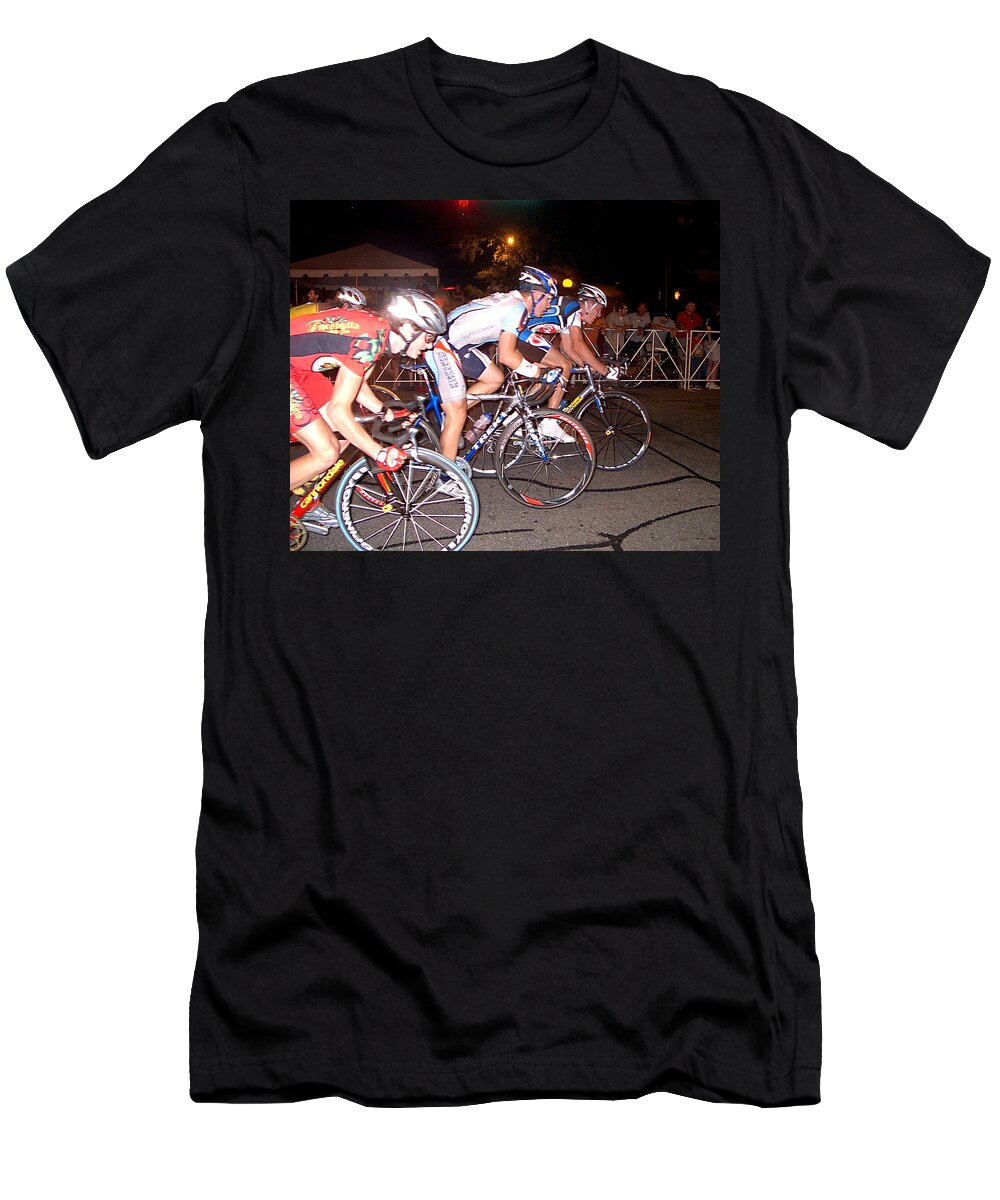 Bicycle T-Shirt featuring the photograph Bicycle Race by Jan Marvin by Jan Marvin
