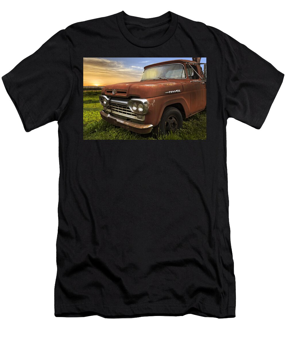 Appalachia T-Shirt featuring the photograph Big Red Ford by Debra and Dave Vanderlaan