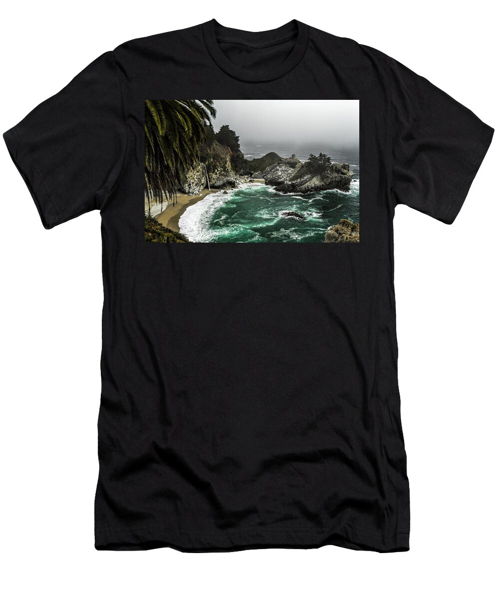 Big Sur T-Shirt featuring the photograph Big Sur's emerald Oaza by Eduard Moldoveanu