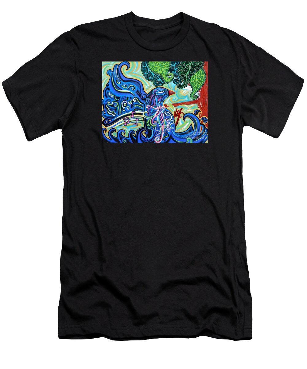 Bird T-Shirt featuring the painting Bird Song 2 by Genevieve Esson