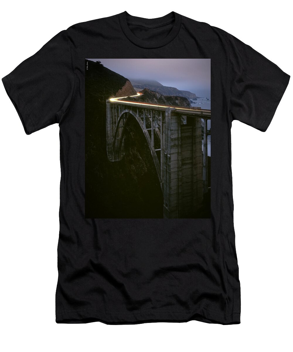 Bixby Creek T-Shirt featuring the photograph Bixby Bridge by Alexander Fedin