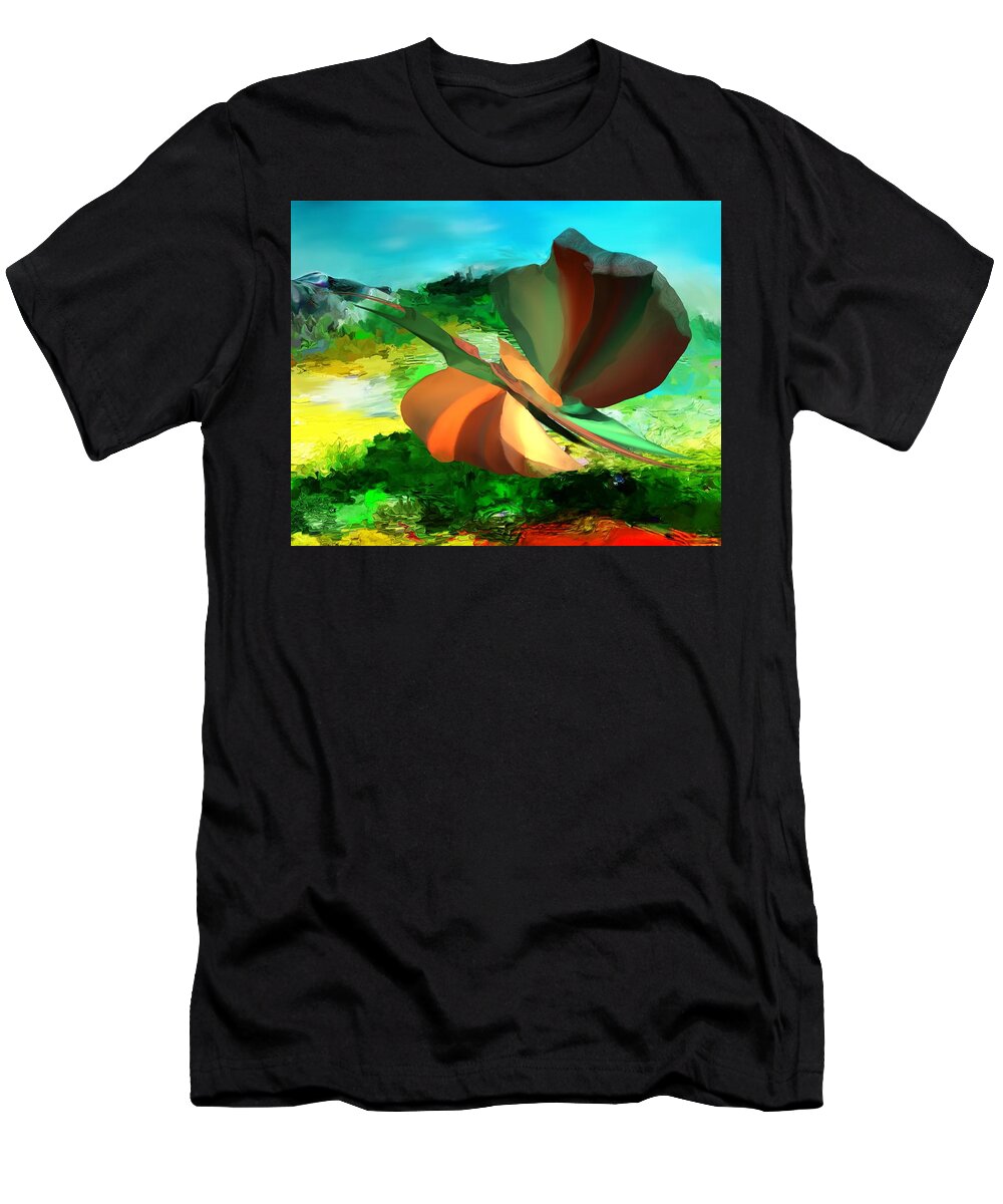 Fine Art T-Shirt featuring the digital art Bizzro 1 by David Lane