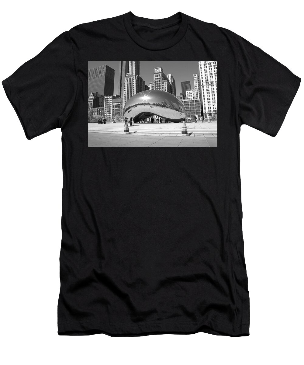 Chicago T-Shirt featuring the photograph Chicago - the Bean by Milena Ilieva