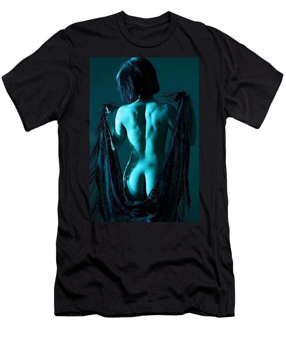 Nude T-Shirt featuring the photograph Black Lace by Joe Kozlowski