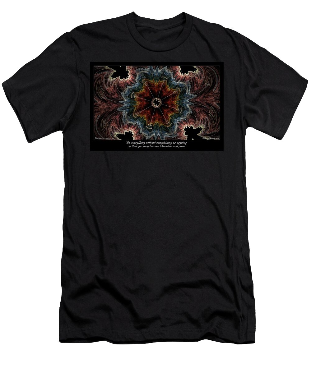 Fractal T-Shirt featuring the digital art Blameless and Pure by Missy Gainer