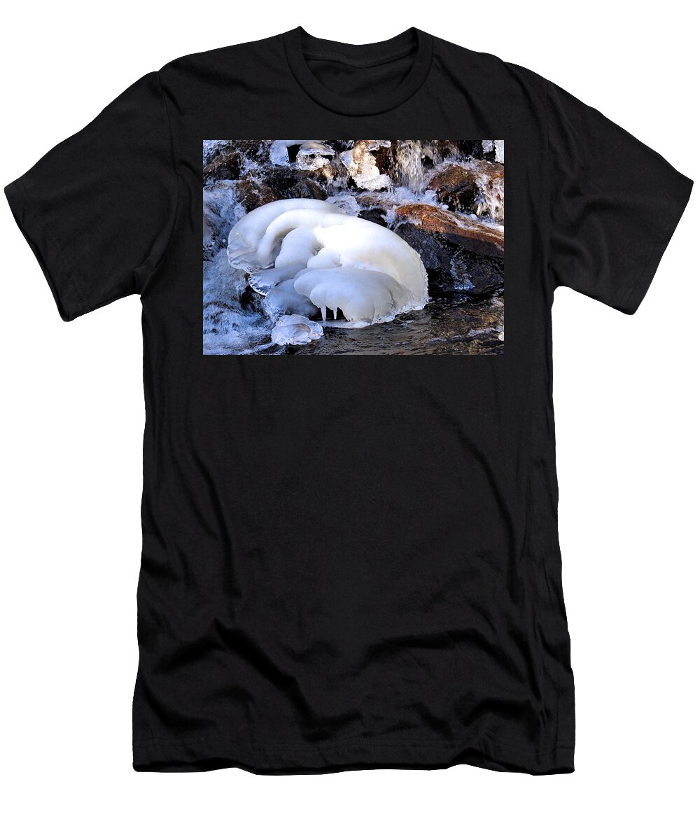 Blanket Of Ice T-Shirt featuring the photograph Blanket of Ice by Janice Drew