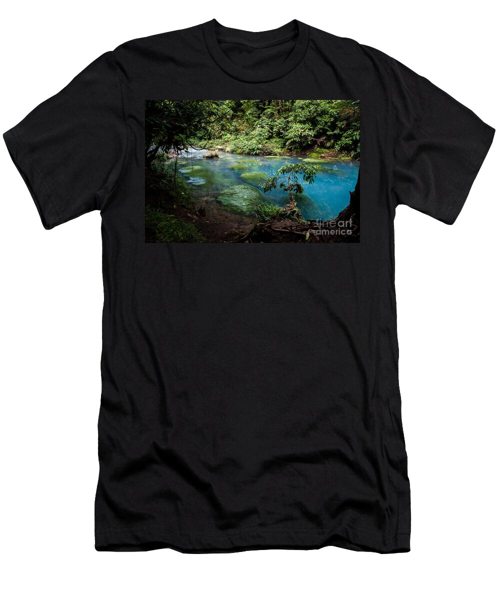 Costa Rica T-Shirt featuring the photograph Blue Lagoon by Nick Mosher