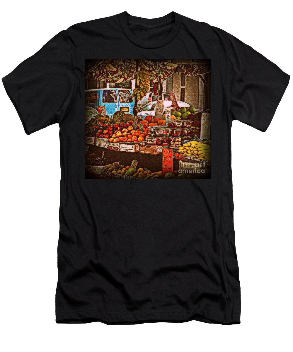 Fruitstand T-Shirt featuring the photograph Blue Van by Miriam Danar