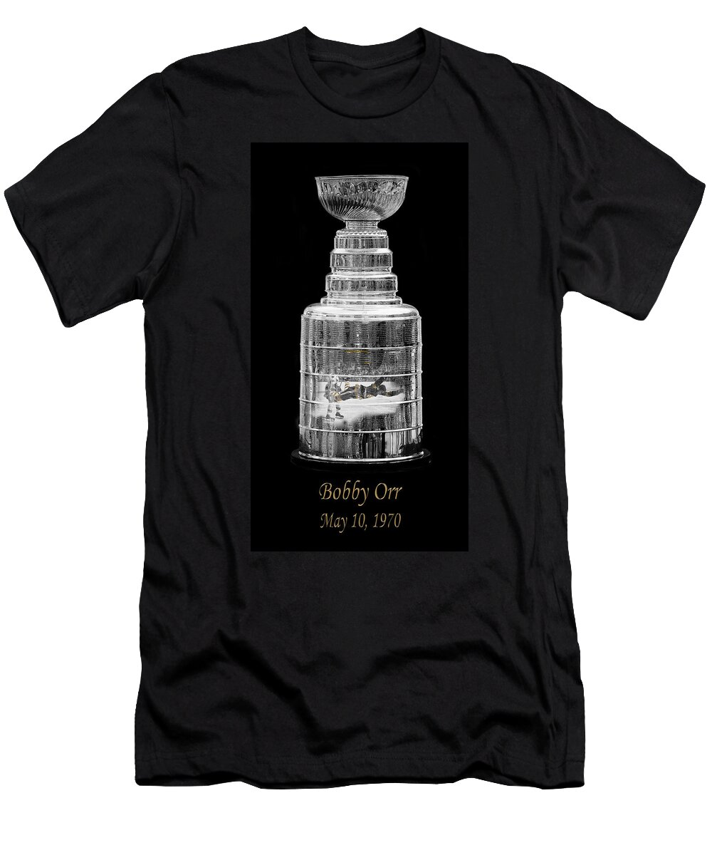 Hockey T-Shirt featuring the photograph Bobby Orr 3 by Andrew Fare