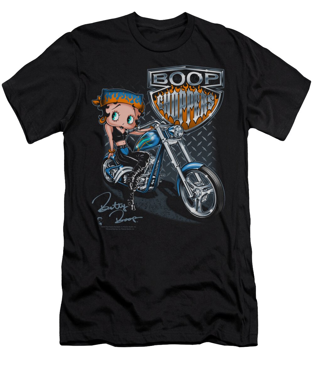 Betty Boop T-Shirt featuring the digital art Boop - Choppers by Brand A