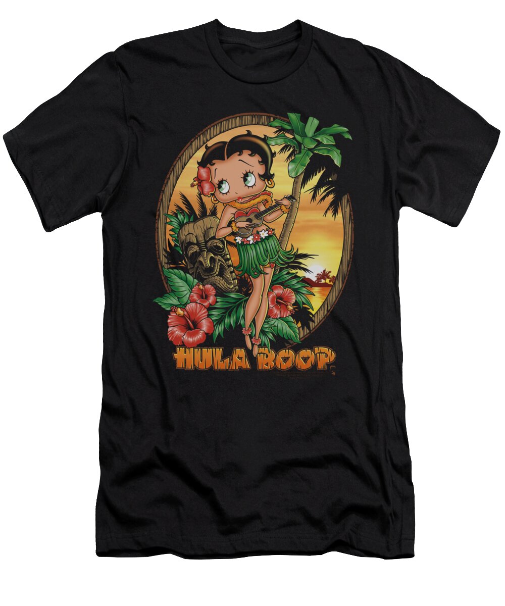Betty Boop T-Shirt featuring the digital art Boop - Hula Boop II by Brand A