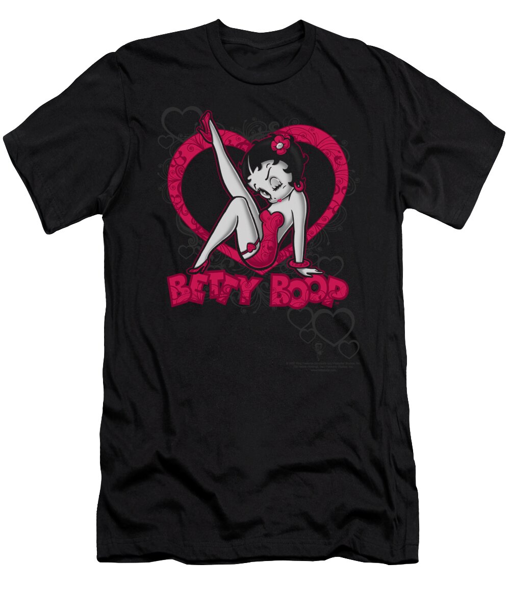  T-Shirt featuring the digital art Boop - Scrolling Hearts by Brand A