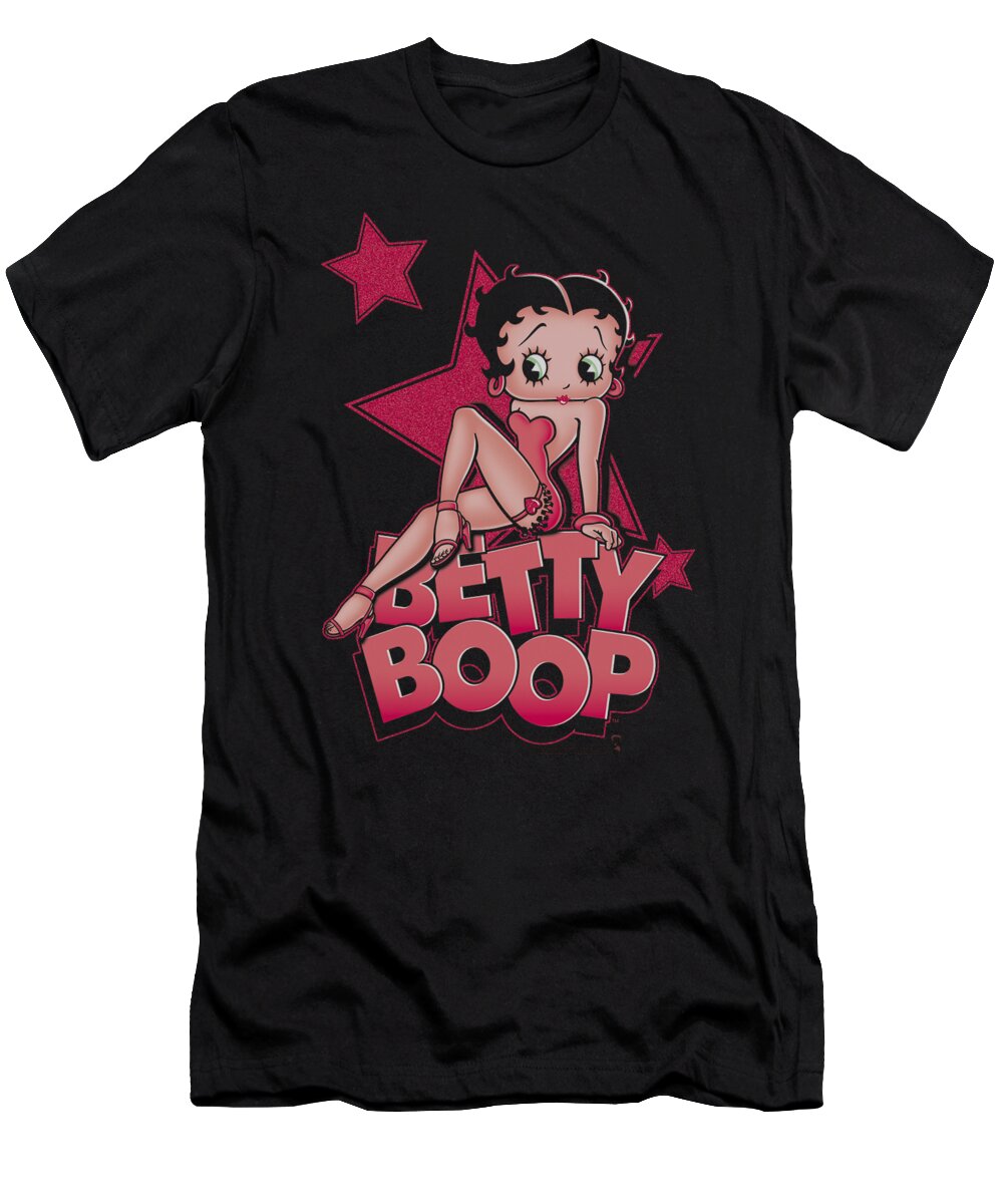 Betty Boop T-Shirt featuring the digital art Boop - Sexy Star by Brand A