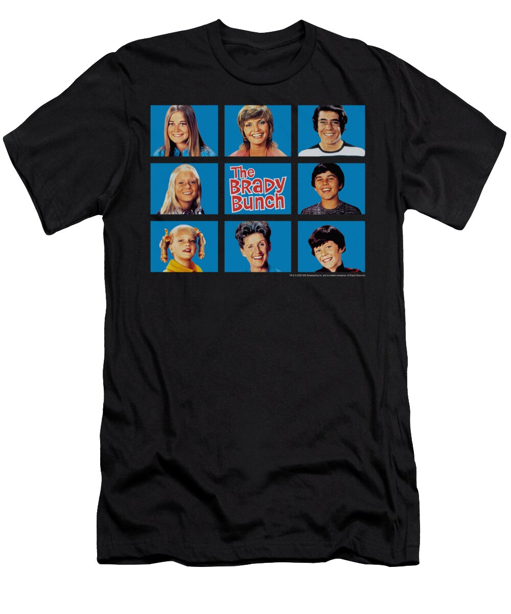 Brady Bunch T-Shirt featuring the digital art Brady Bunch - Framed by Brand A