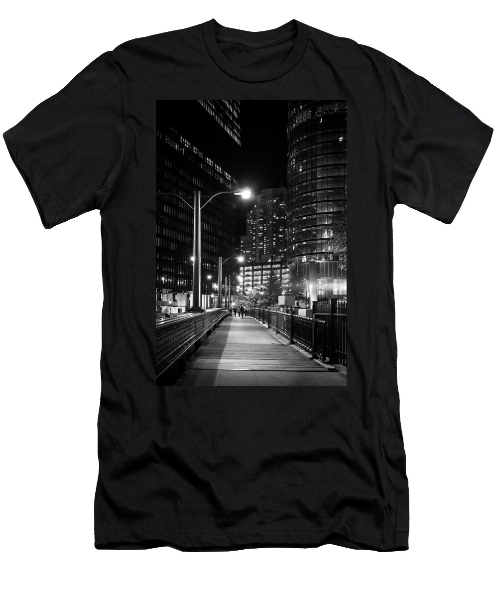 Chicago T-Shirt featuring the photograph Long Walk Home by Melinda Ledsome