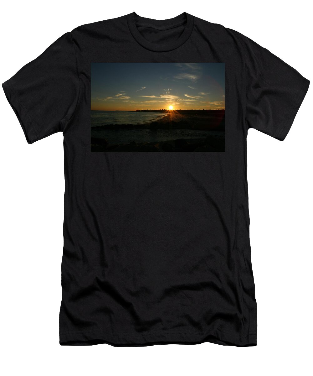Beach Sunset T-Shirt featuring the photograph Bright Horizon by Neal Eslinger
