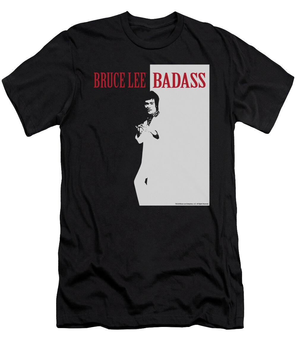  T-Shirt featuring the digital art Bruce Lee - Badass by Brand A