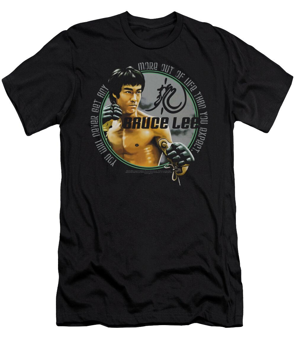  T-Shirt featuring the digital art Bruce Lee - Expectations by Brand A