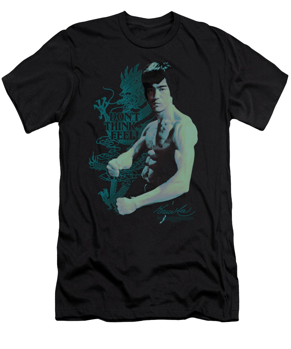  T-Shirt featuring the digital art Bruce Lee - Feel by Brand A