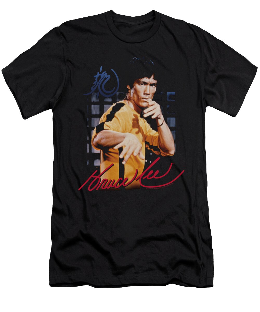  T-Shirt featuring the digital art Bruce Lee - Yellow Jumpsuit by Brand A
