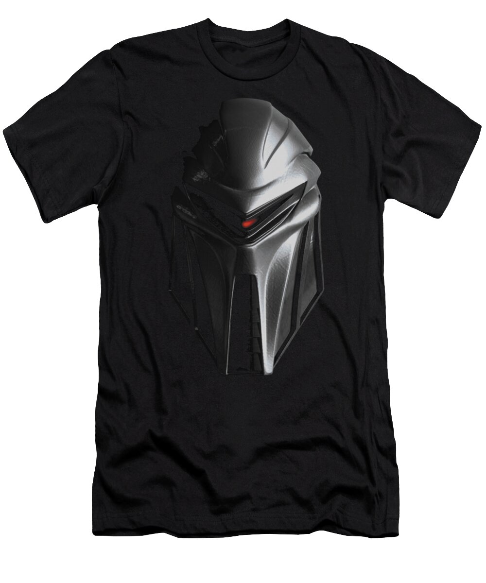 Battlestar T-Shirt featuring the digital art Bsg - Cylon Head by Brand A